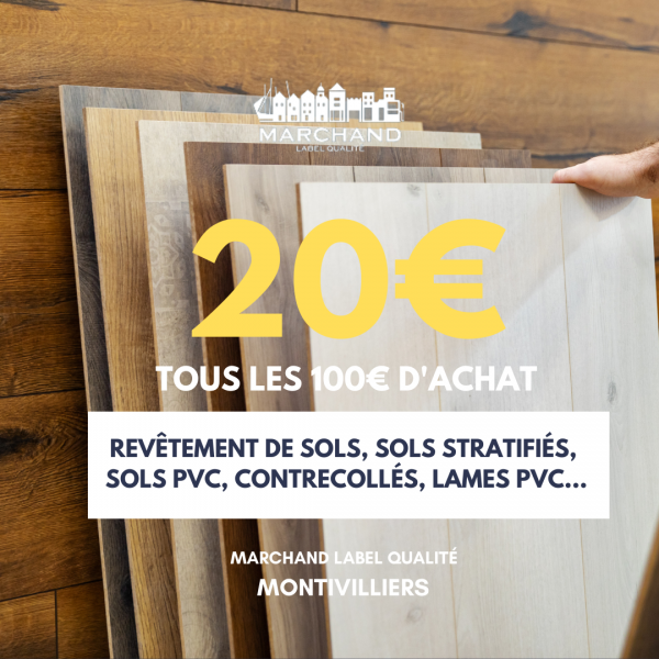 20€ OFFERTS TOUS LES 100€ d’ACHAT jusqu'au 30 novembre 2022