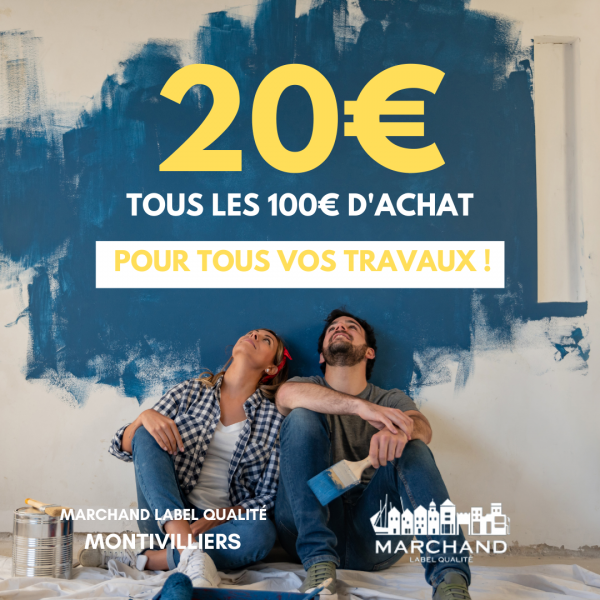 20€ OFFERTS TOUS LES 100€ d’ACHAT jusqu'au 30 novembre 2022