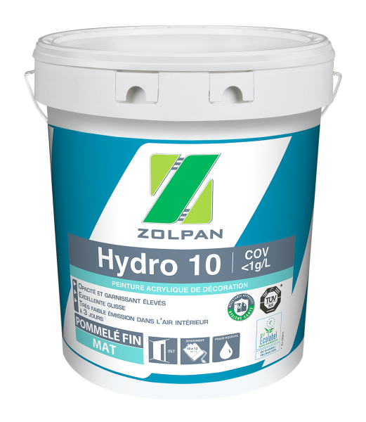 peinture écologique Zolpan acrylique, mat, velours, satin ou brillante  nf environnement, Ecolabel, biosourcée, Hydro, Bioalkyd,